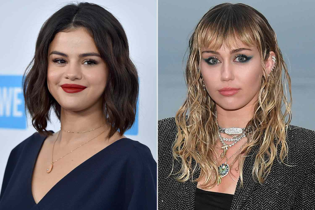 "Discover the chart achievements of Miley Cyrus & Selena Gomez. Explore their top singles, albums, and comparisons on Billboard."
