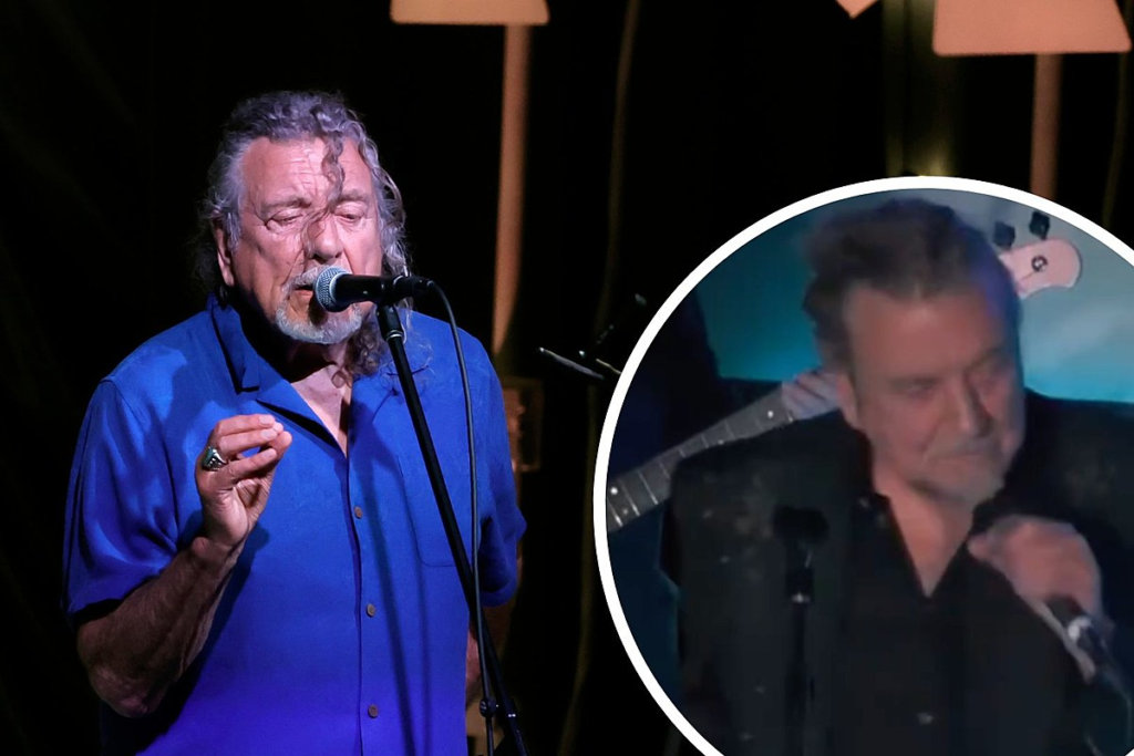 "Robert Plant returns with 'Stairway To Heaven' after 16 years, moving fans at a U.K. charity show with an emotional performance."
