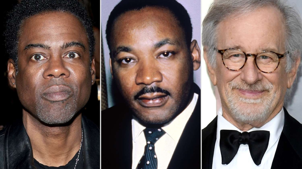 "Renowned comedian Chris Rock is set to direct a biographical film about Martin Luther King Jr., with Steven Spielberg as executive producer."
