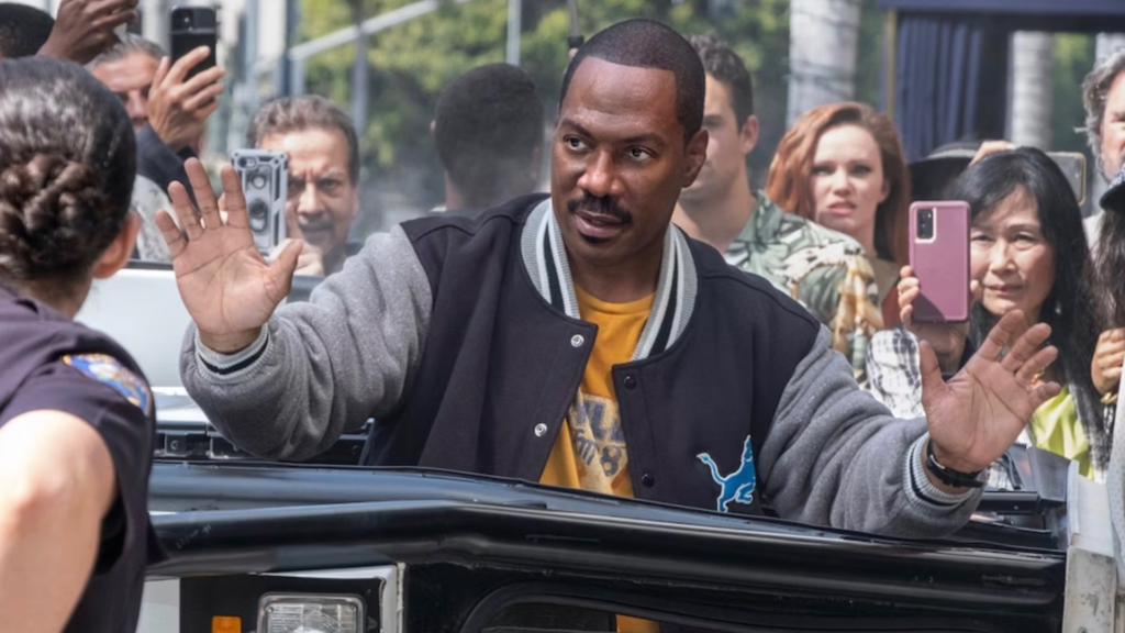 "Get an exclusive look at the long-awaited return of Axel Foley in Beverly Hills Cop 4, with Jerry Bruckheimer promising a brilliant performance and '80s nostalgia."