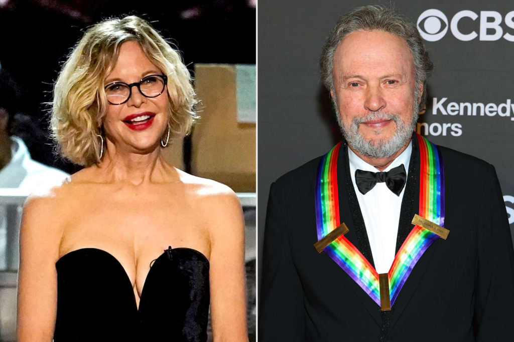 "Explore Meg Ryan's captivating appearance in a strapless black gown, paying homage to co-star Billy Crystal at the Kennedy Center Honors. Exclusive details on Hollywood Life."
