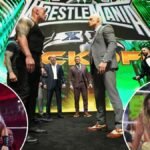 "Explore the dynamics as The Rock joins The Bloodline. Real-life ties and a potential addition unravel. WrestleMania 40's main event hints await!"