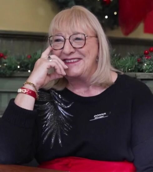 Donna Kelce, mother of NFL stars, appears in Hallmark's new romantic football film, "Holiday Touchdown." The behind-the-scenes video offers a glimpse into her role and the festive storyline.