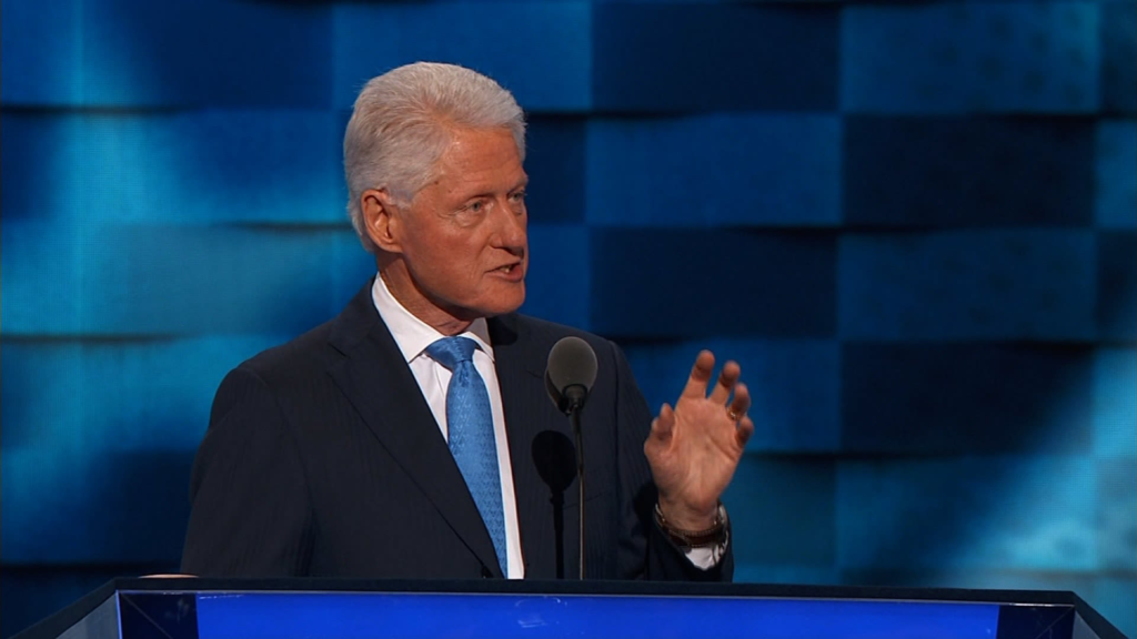 "In a recent statement, Bill Clinton reminded the Democratic National Committee (DNC) that he is actually younger than former President Donald Trump, emphasizing his age advantage in the ongoing political landscape."





