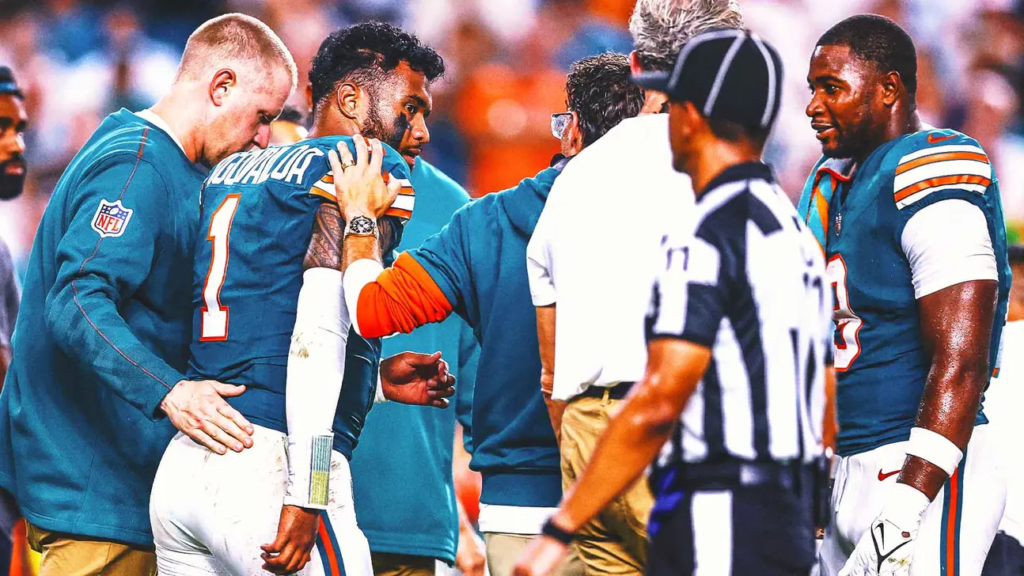 In a disappointing turn for the Miami Dolphins, quarterback Tua Tagovailoa was forced to leave the game against the Buffalo Bills due to a concussion. This injury not only affected the game’s outcome but also raises concerns about Tagovailoa’s health and the Dolphins’ future performance.






