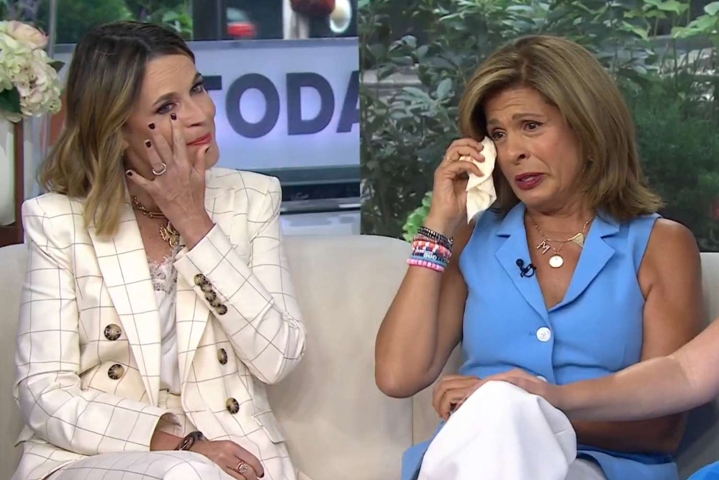 In an emotional moment on the Today Show, Savannah Guthrie was brought to tears, even crying off her fake eyelashes, as Hoda Kotb announced her departure. Calling Hoda "our sunshine," Guthrie's heartfelt reaction highlighted the deep bond between the two co-anchors.






