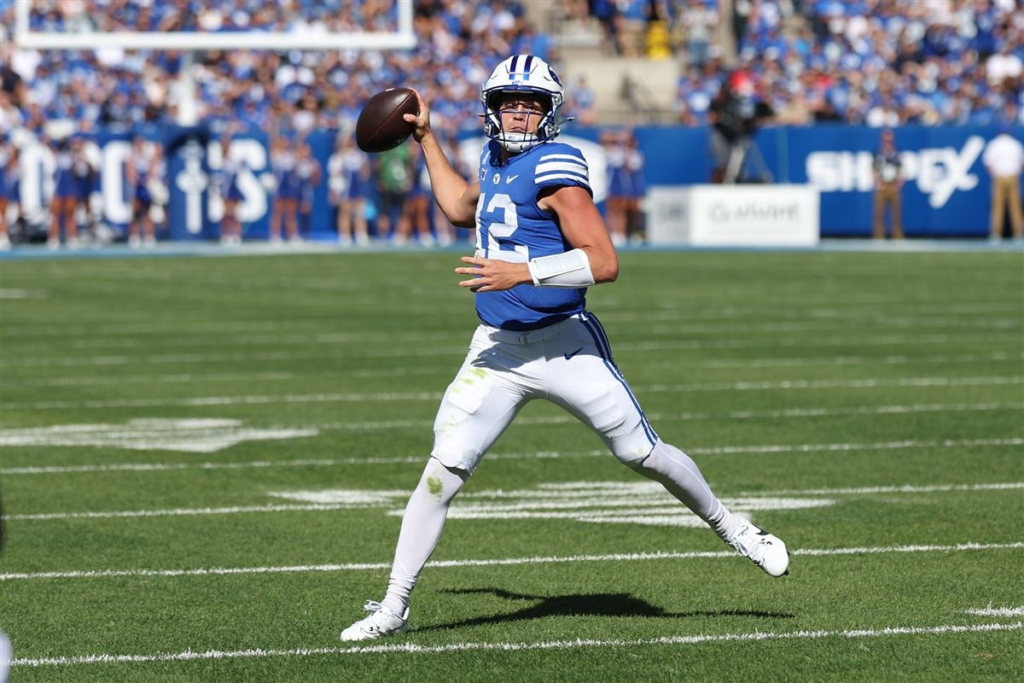 In a nail-biting finish, the BYU Cougars thwarted the Oklahoma State Cowboys' upset attempt with a decisive late touchdown, securing a hard-fought victory in college football.






